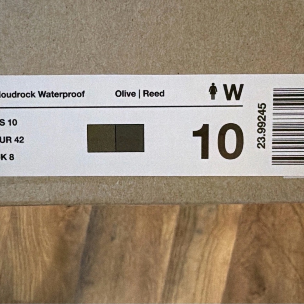 Women’s ON Cloudrock Waterproof Mid-Top Trail Sneakers — Olive Green Size 10 - Picture 6 of 7